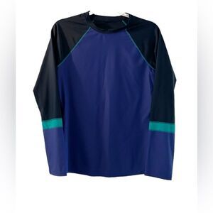 Prana Lorelei Blue Long Sleeve Sun Top Size Medium